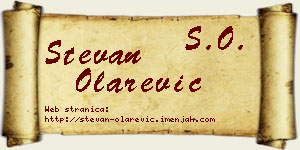 Stevan Olarević vizit kartica